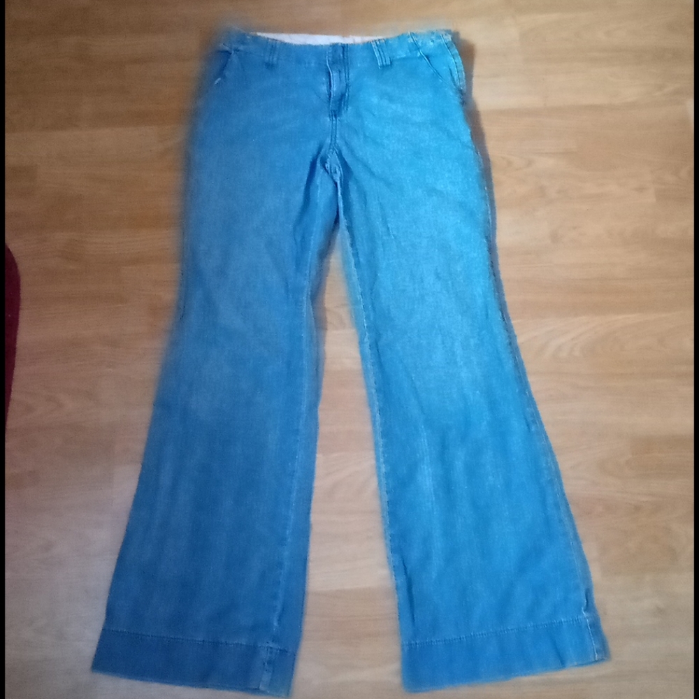 Y2K Tommy Hilfiger Flared Bootcut Wide Jean Slacks Slit Back Pocket
